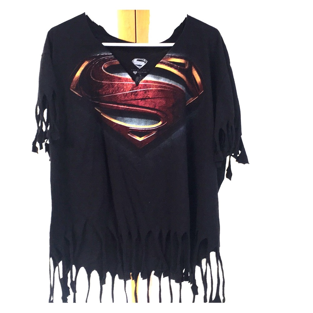 Custom made black superman shirt